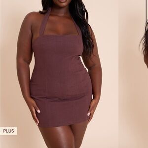 PrettyLittleThing Deep Brown Dress